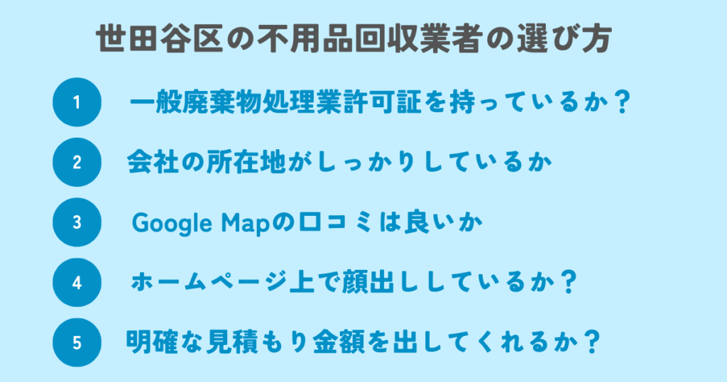 もう迷わない！世田谷区の不用品回収業者の選び方